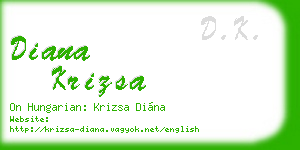 diana krizsa business card